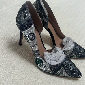 INC crystal money heels never worn